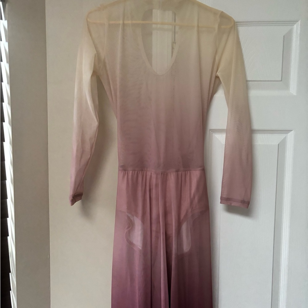 Chic Gradient Long Sleeve Contemporary Dress